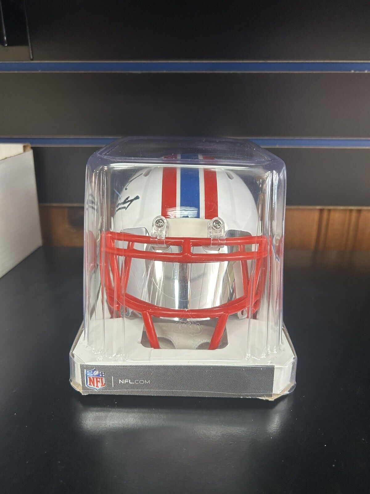 Earl Campbell Beckett COA Oilers Mini Helmet