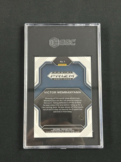 2023 Panini Prizm Draft Picks Fireworks #1 Victor Wembanyama SGC 9