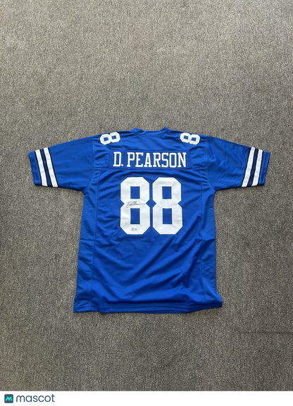 Drew Pearson Custom Beckett COA Signed Blue Jersey