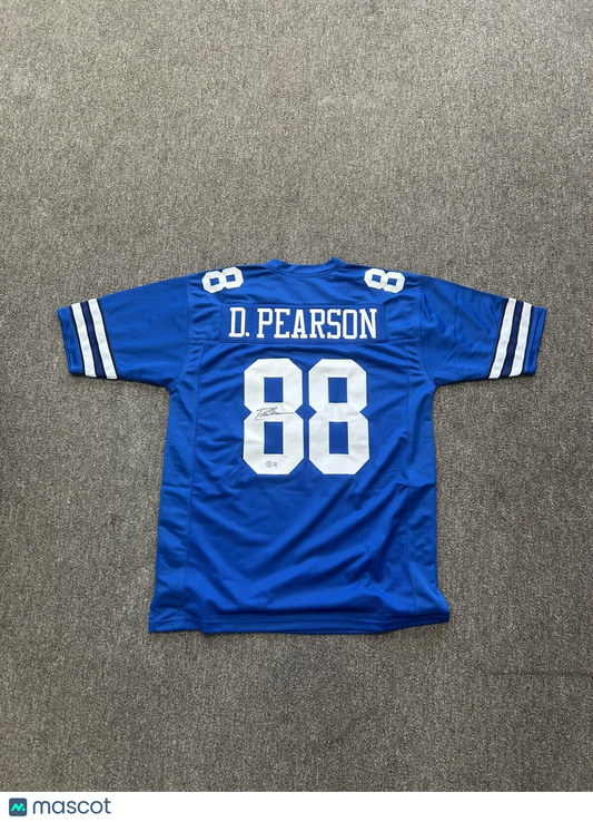 Drew Pearson Custom Beckett COA Signed Blue Jersey