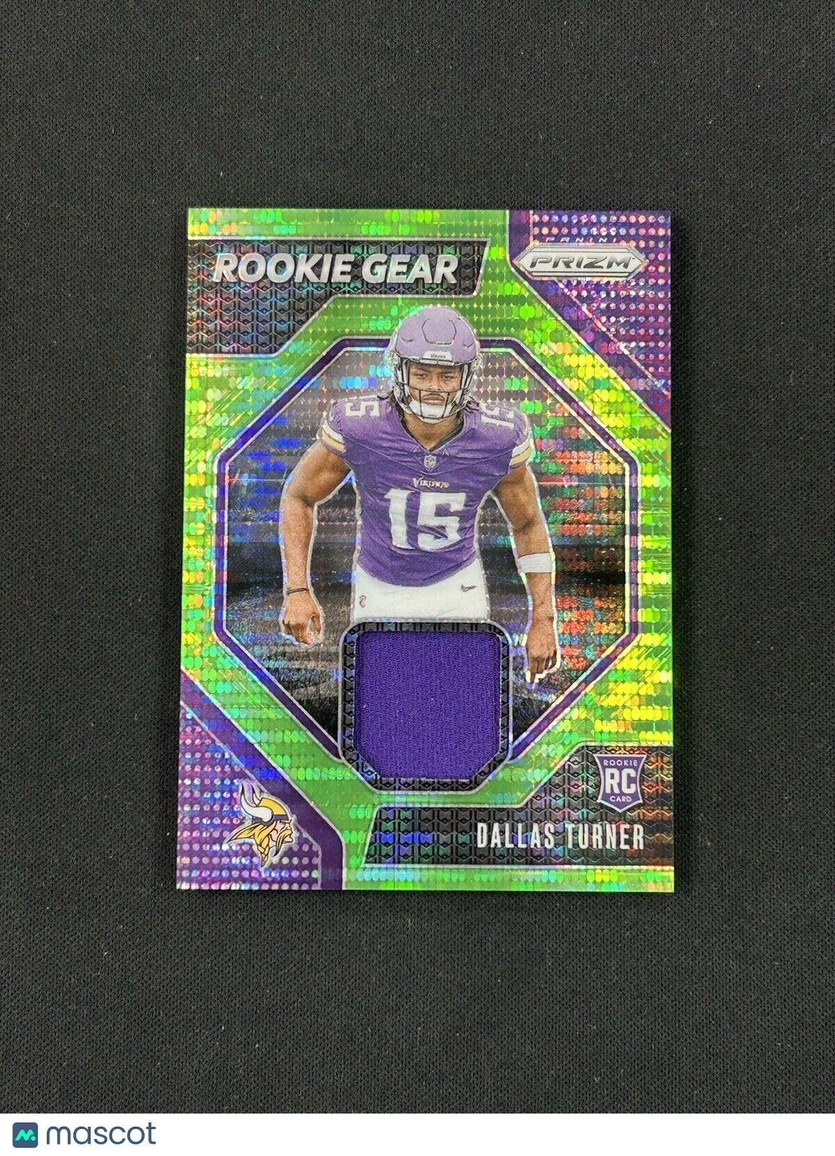 2024 Panini Prizm - Rookie Gear Green Pulsar #RG-28 Dallas Turner