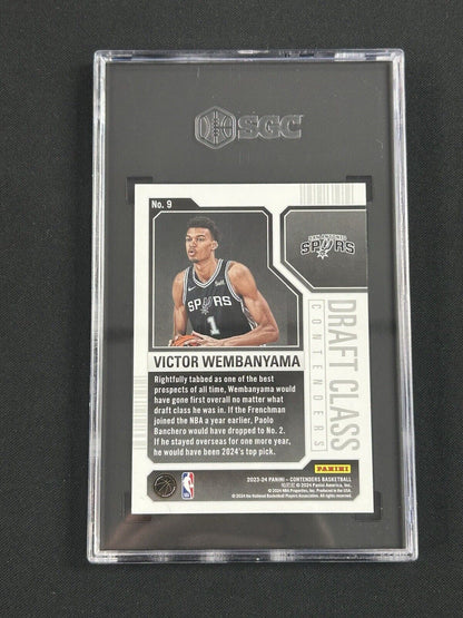 2023 Panini Contenders Draft Class #9 Victor Wembanyama SGC 9