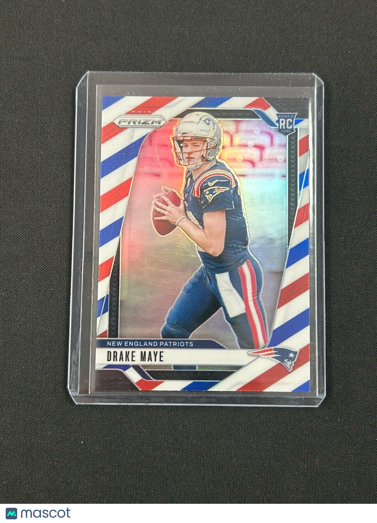 2024 Panini Prizm Red White and Blue #329 Drake Maye RC