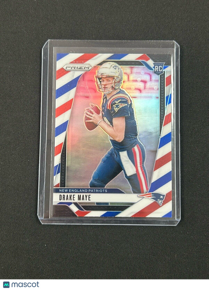 2024 Panini Prizm Red White and Blue #329 Drake Maye RC