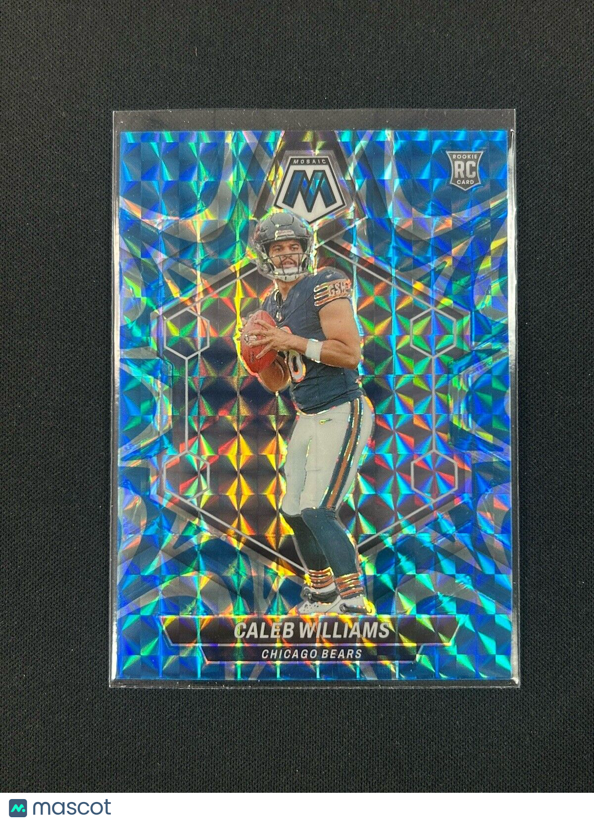 2024 Panini Mosaic - Rookies Reactive Blue Mosaic Prizm #301 Caleb Williams (RC)