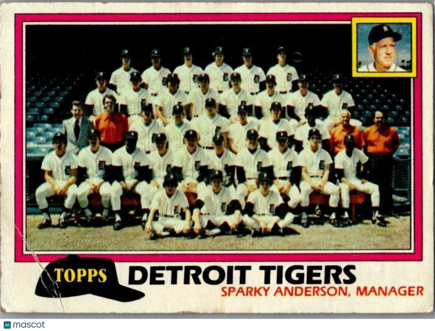 1981 Topps #666 Detroit Tigers / Sparky Anderson