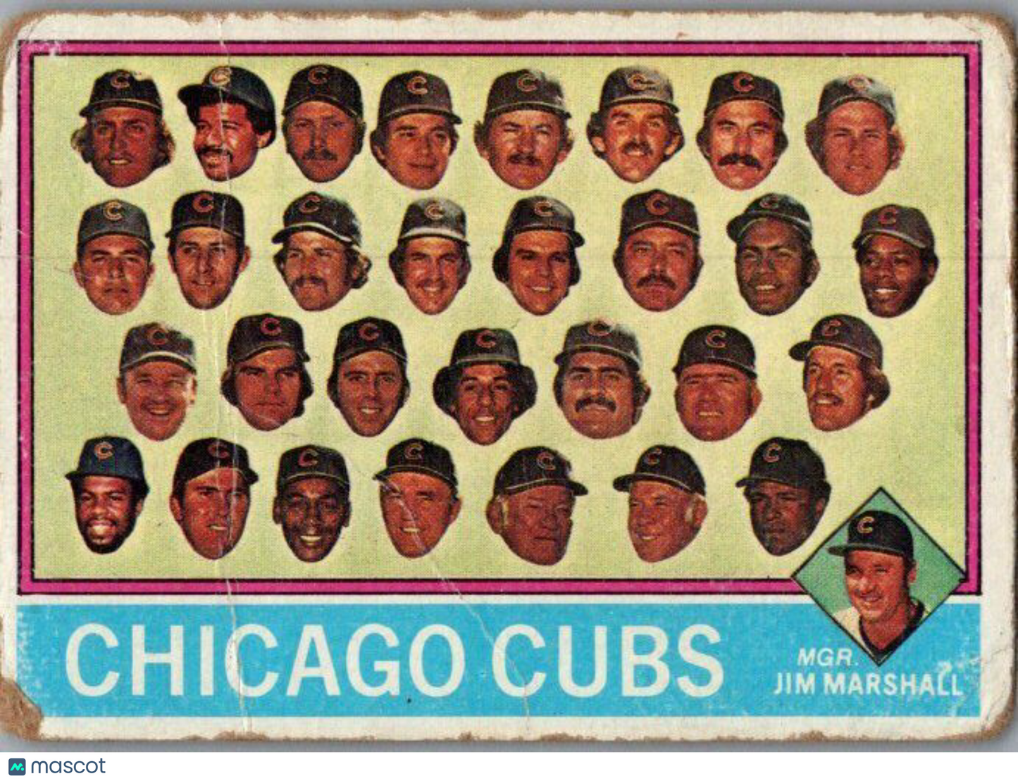 1976 Topps #277 Chicago Cubs / Jim Marshall