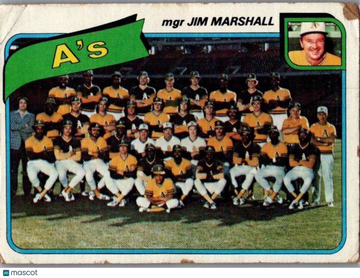 1980 Topps #96 Oakland A's / Jim Marshall TC, MGR, CL