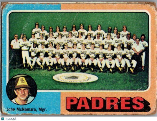 1975 Topps #146 San Diego Padres / John McNamara Team Checklists Gray Back