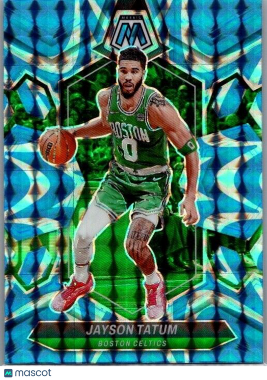 2023-24 Panini Mosaic - Reactive Blue Mosaic Prizm #147 Jayson Tatum