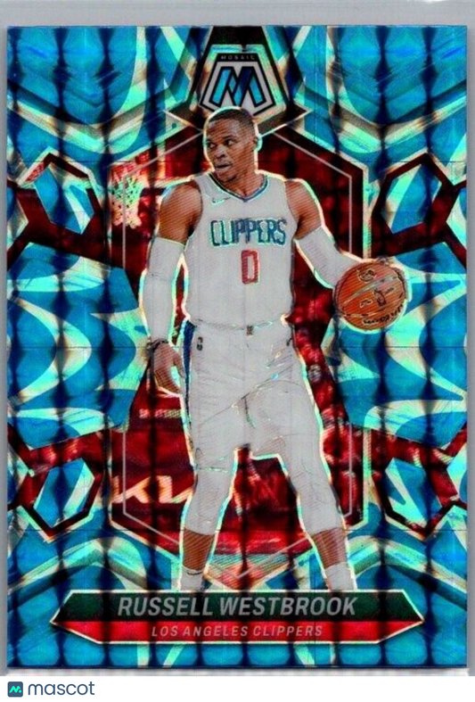 2023-24 Panini Mosaic - Reactive Blue Mosaic Prizm #19 Russell Westbrook