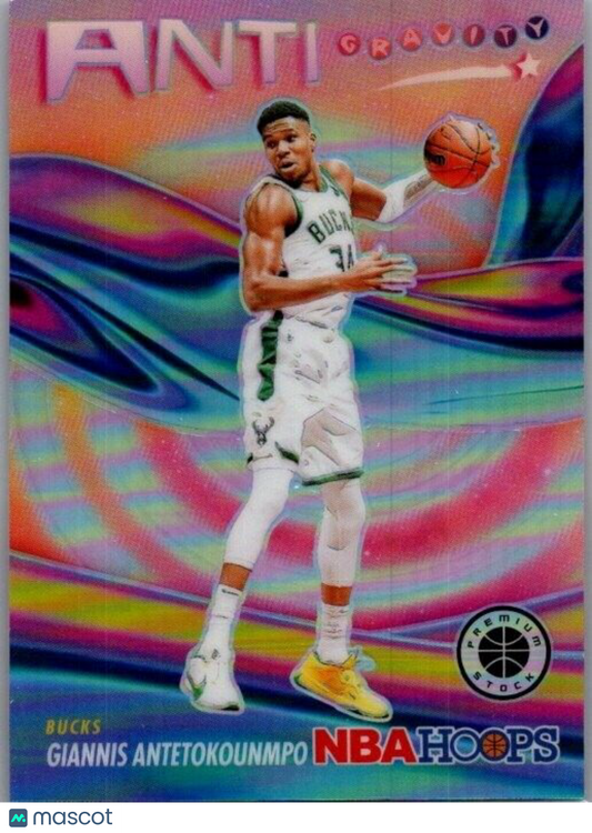 2023-24 Panini NBA Hoops Premium Anti-Gravity #12 Giannis Antetokounmpo Silver