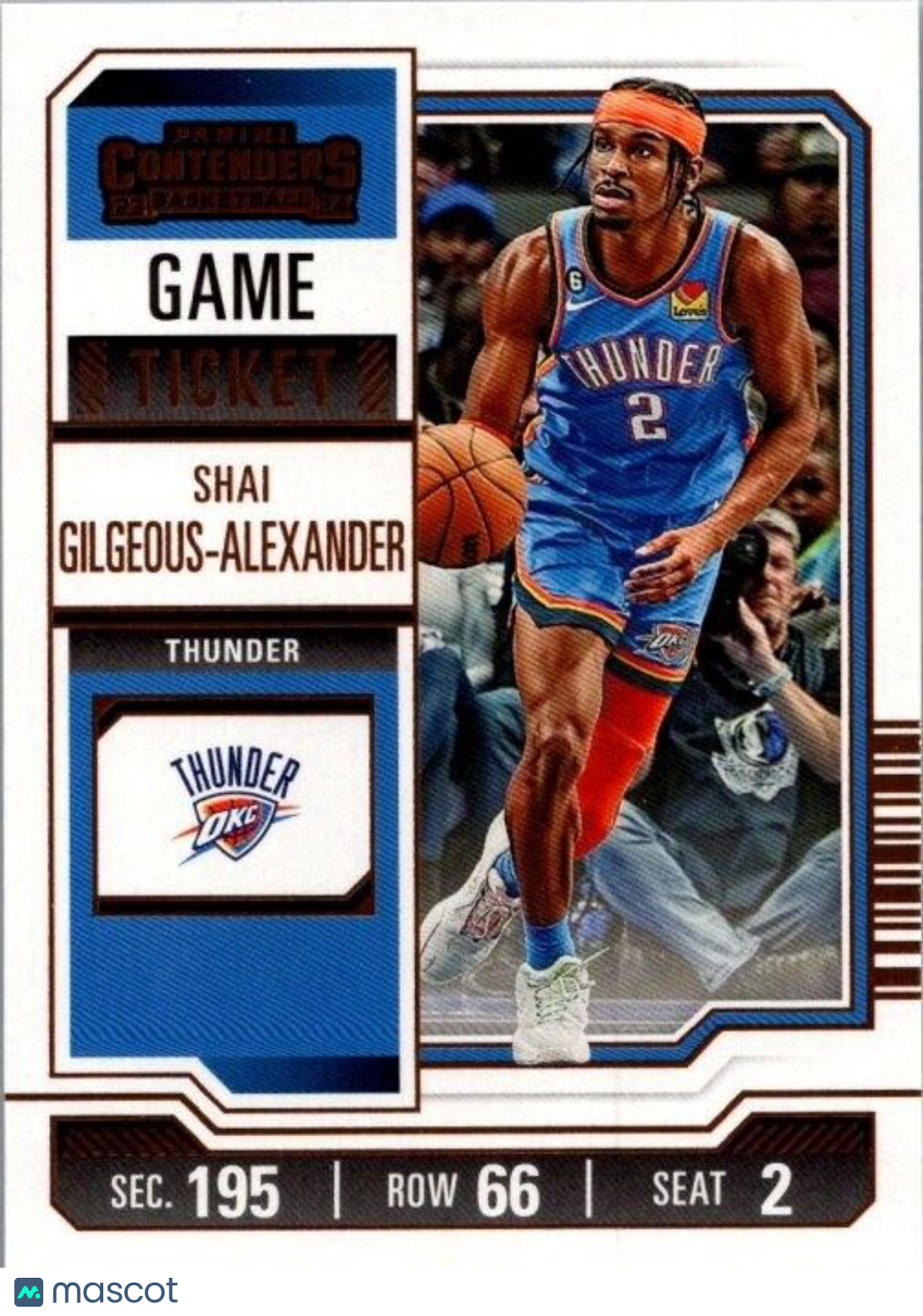 2023-24 Panini Contenders - Bronze Season Ticket #52 Shai Gilgeous-Alexander