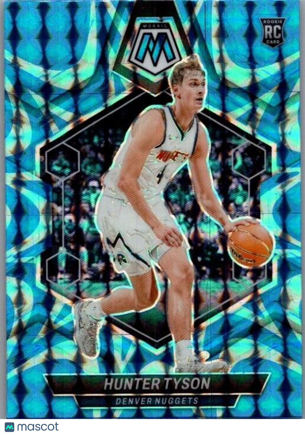 2023-24 Panini Mosaic - Reactive Blue Mosaic Prizm #241 Hunter Tyson (RC)