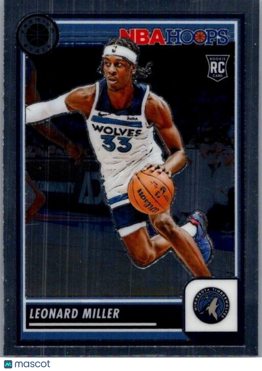 2023-24 Panini NBA Hoops Premium Stock - #80 Leonard Miller (RC)