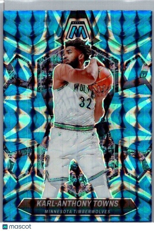 2023-24 Panini Mosaic - Reactive Blue Mosaic Prizm #78 Karl-Anthony Towns