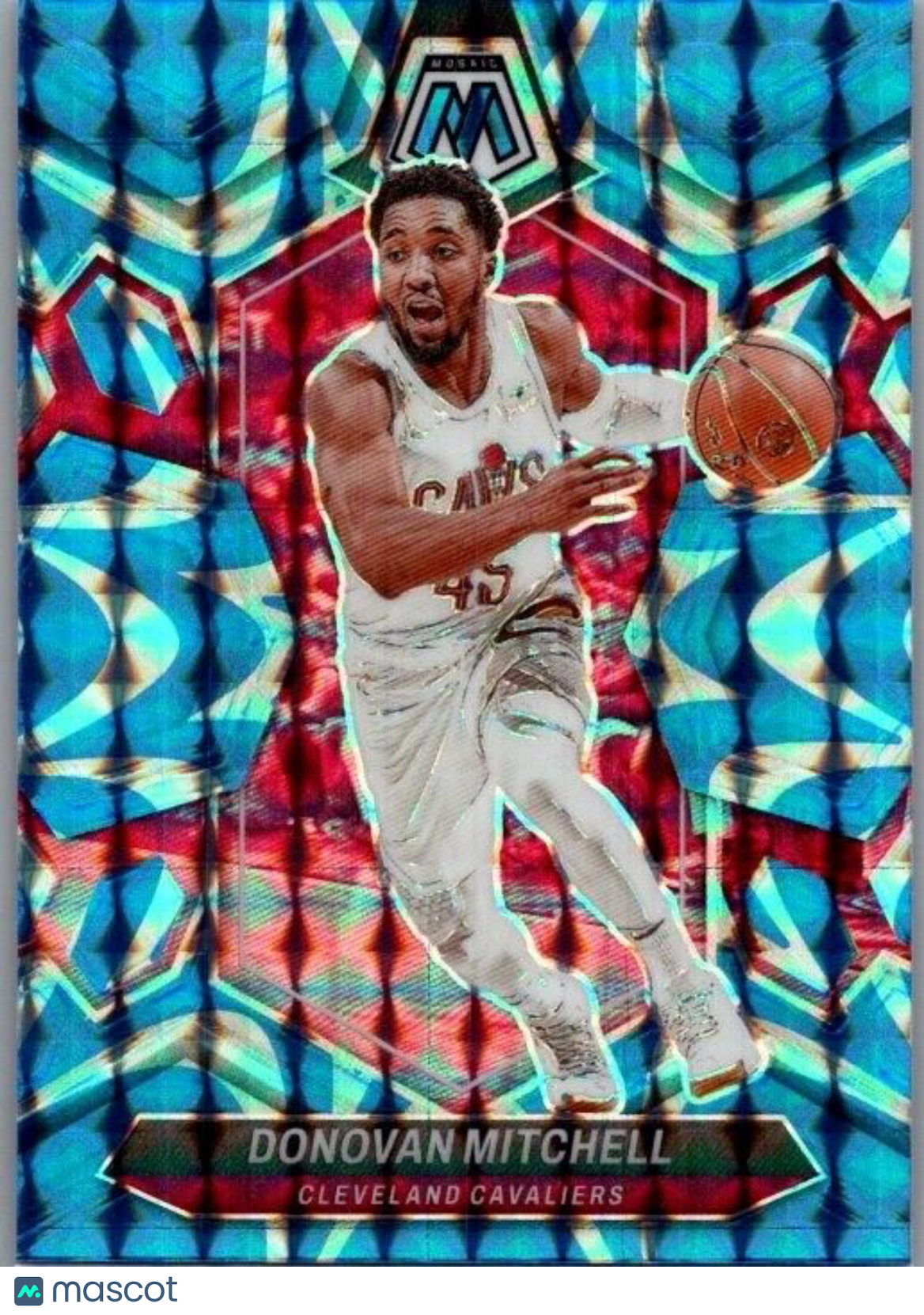 2023-24 Panini Mosaic - Reactive Blue Mosaic Prizm #143 Donovan Mitchell