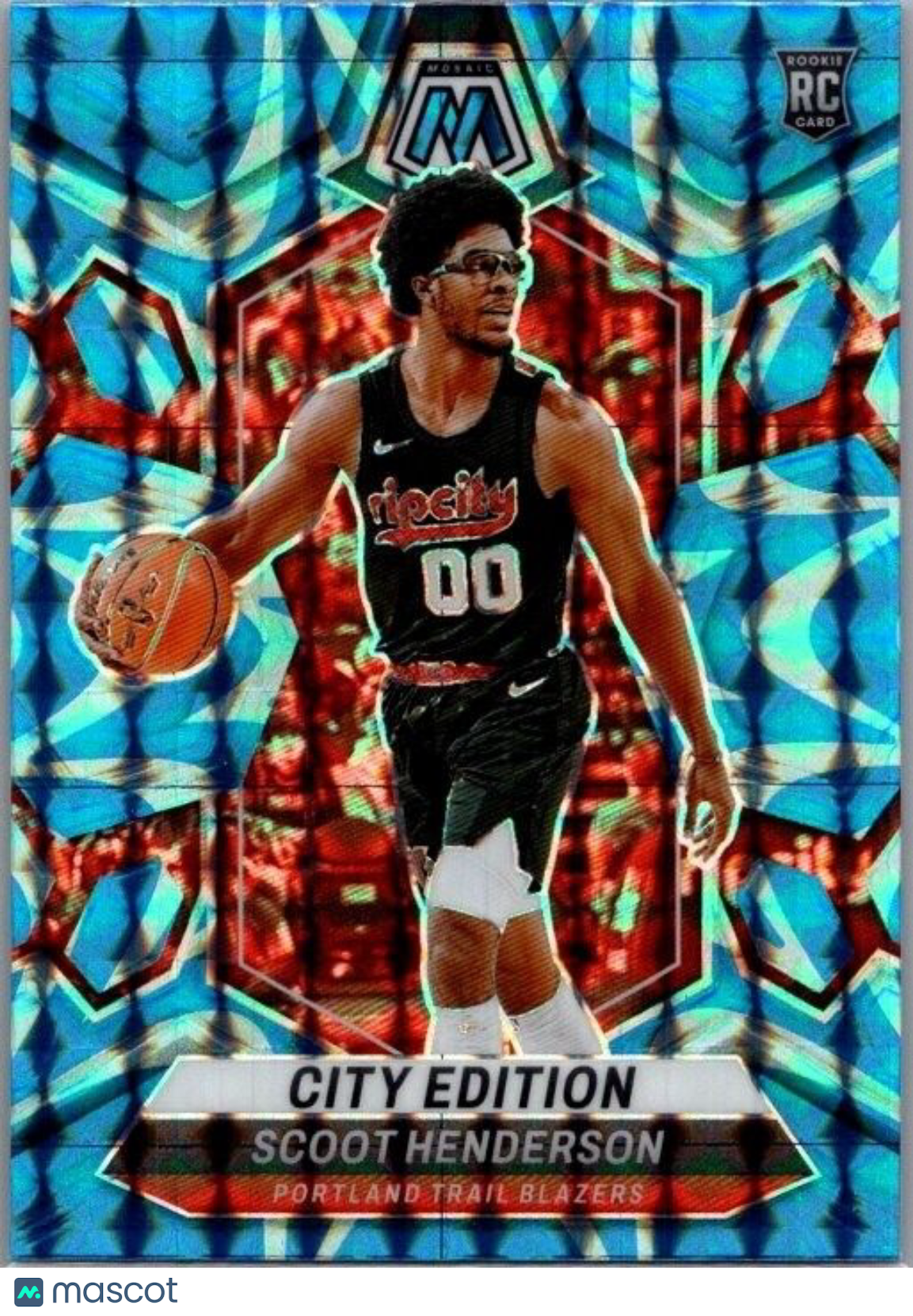 2023-24 Panini Mosaic - Reactive Blue Mosaic Prizm #275 Scoot Henderson (RC)