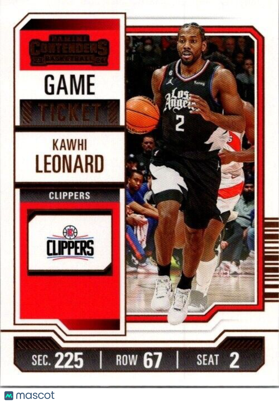 2023-24 Panini Contenders - Bronze Season Ticket #80 Kawhi Leonard