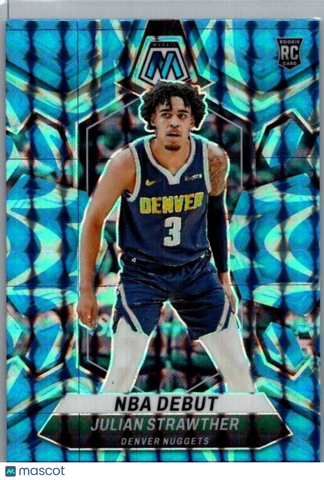 2023-24 Panini Mosaic - Reactive Blue Mosaic Prizm #256 Julian Strawther (RC)