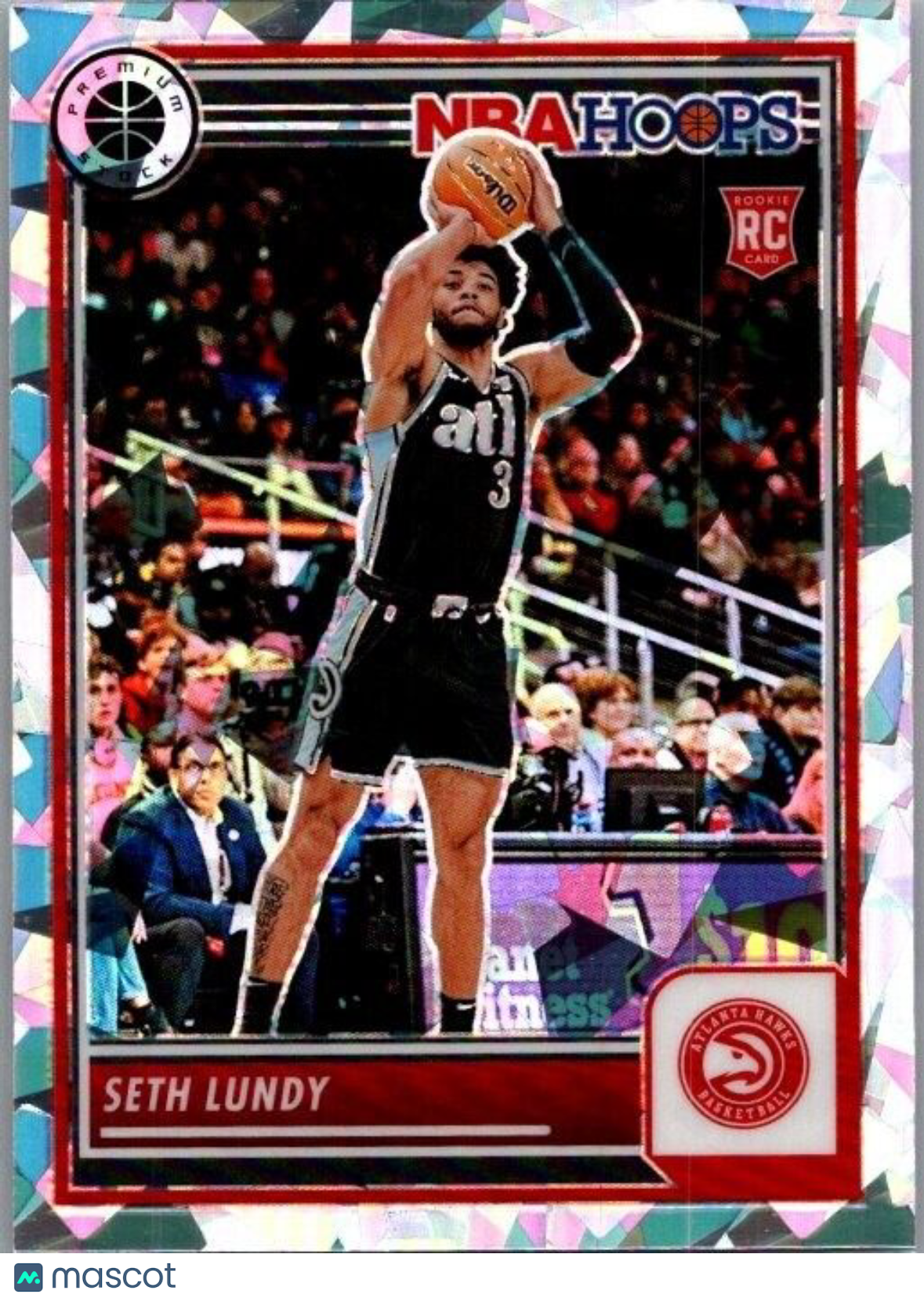 2023-24 Panini NBA Hoops Premium Stock - Ice Prizm #206 Seth Lundy (RC)