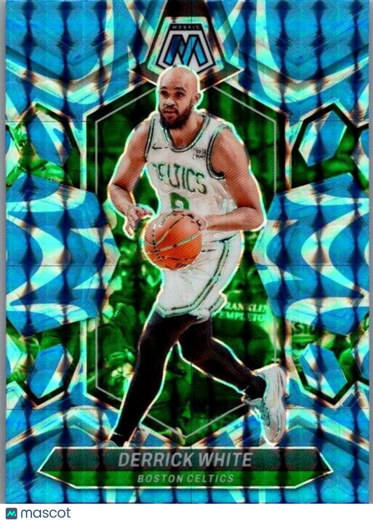 2023-24 Panini Mosaic - Reactive Blue Mosaic Prizm #166 Derrick White