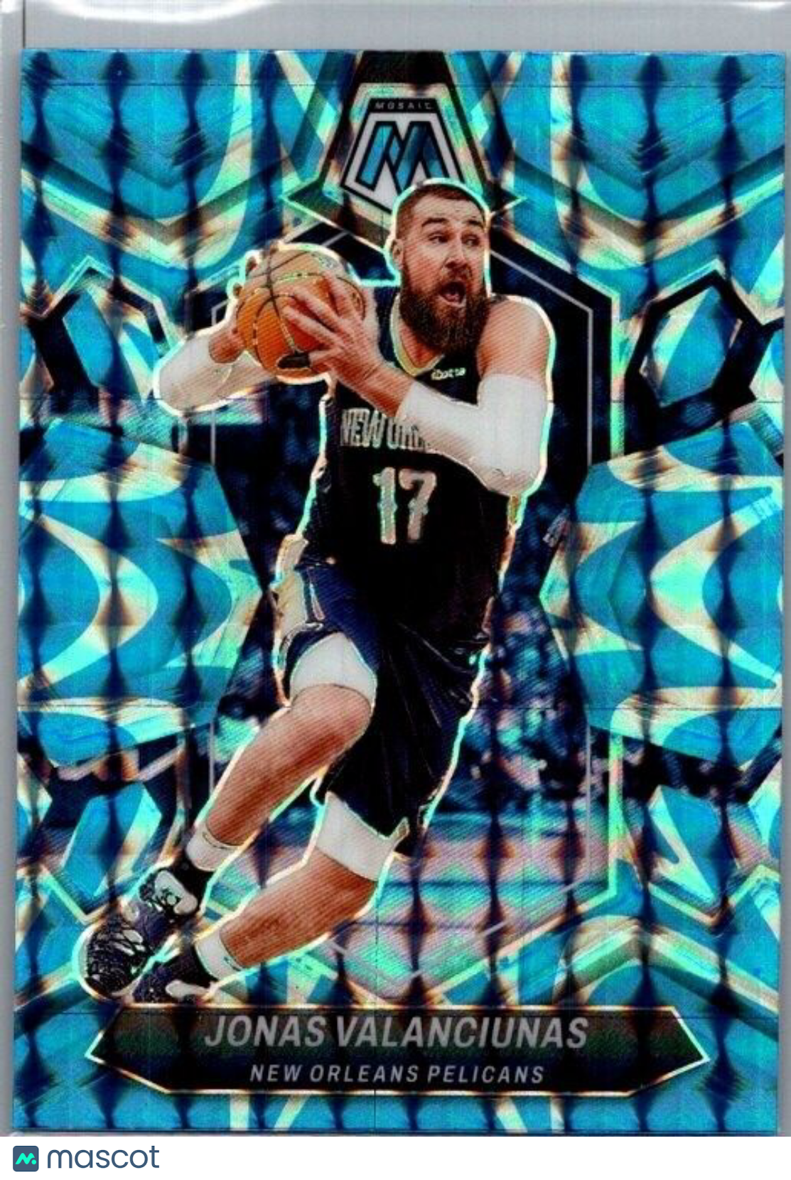 2023-24 Panini Mosaic - Reactive Blue Mosaic Prizm #193 Jonas Valanciunas