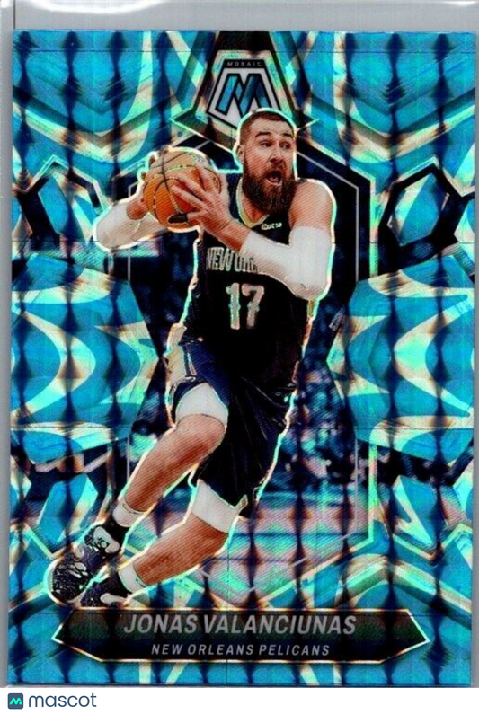 2023-24 Panini Mosaic - Reactive Blue Mosaic Prizm #193 Jonas Valanciunas