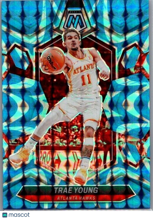 2023-24 Panini Mosaic - Reactive Blue Mosaic Prizm #107 Trae Young