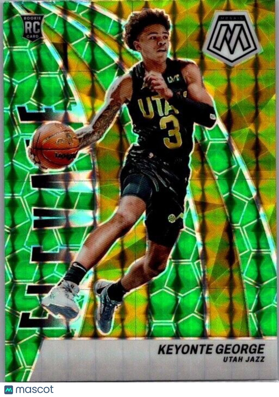 2023-24 Panini Mosaic - Elevate #22 Keyonte George (RC) Green Mosaic Prizm