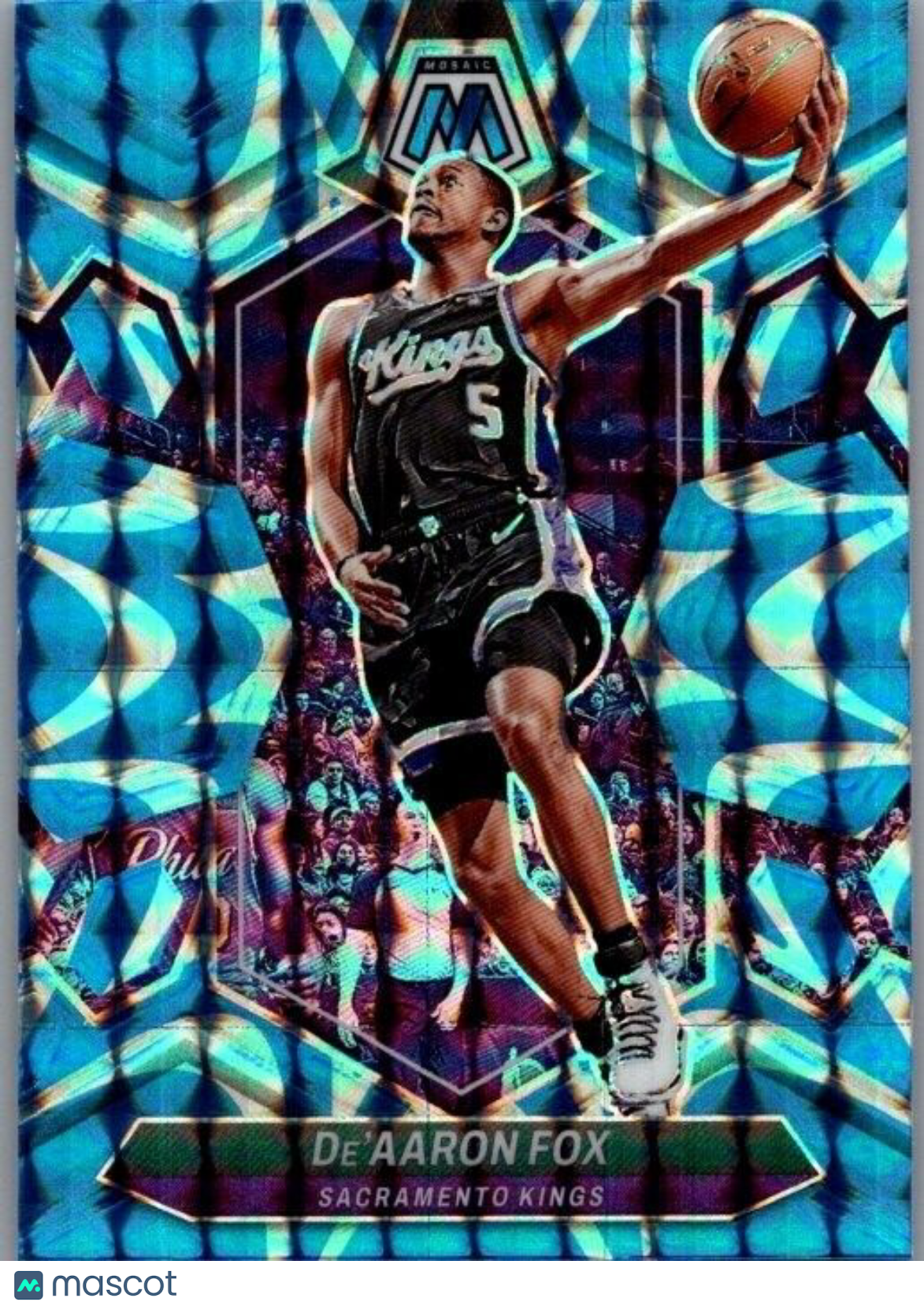 2023-24 Panini Mosaic - Reactive Blue Mosaic Prizm #163 De'Aaron Fox