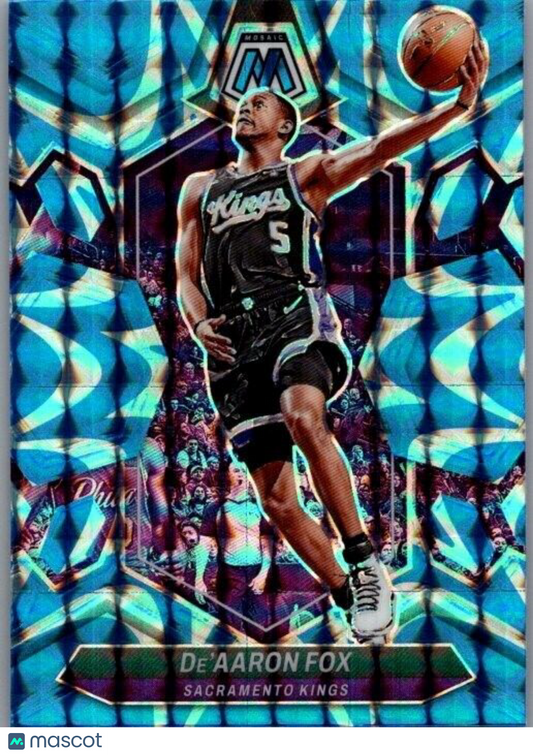 2023-24 Panini Mosaic - Reactive Blue Mosaic Prizm #163 De'Aaron Fox