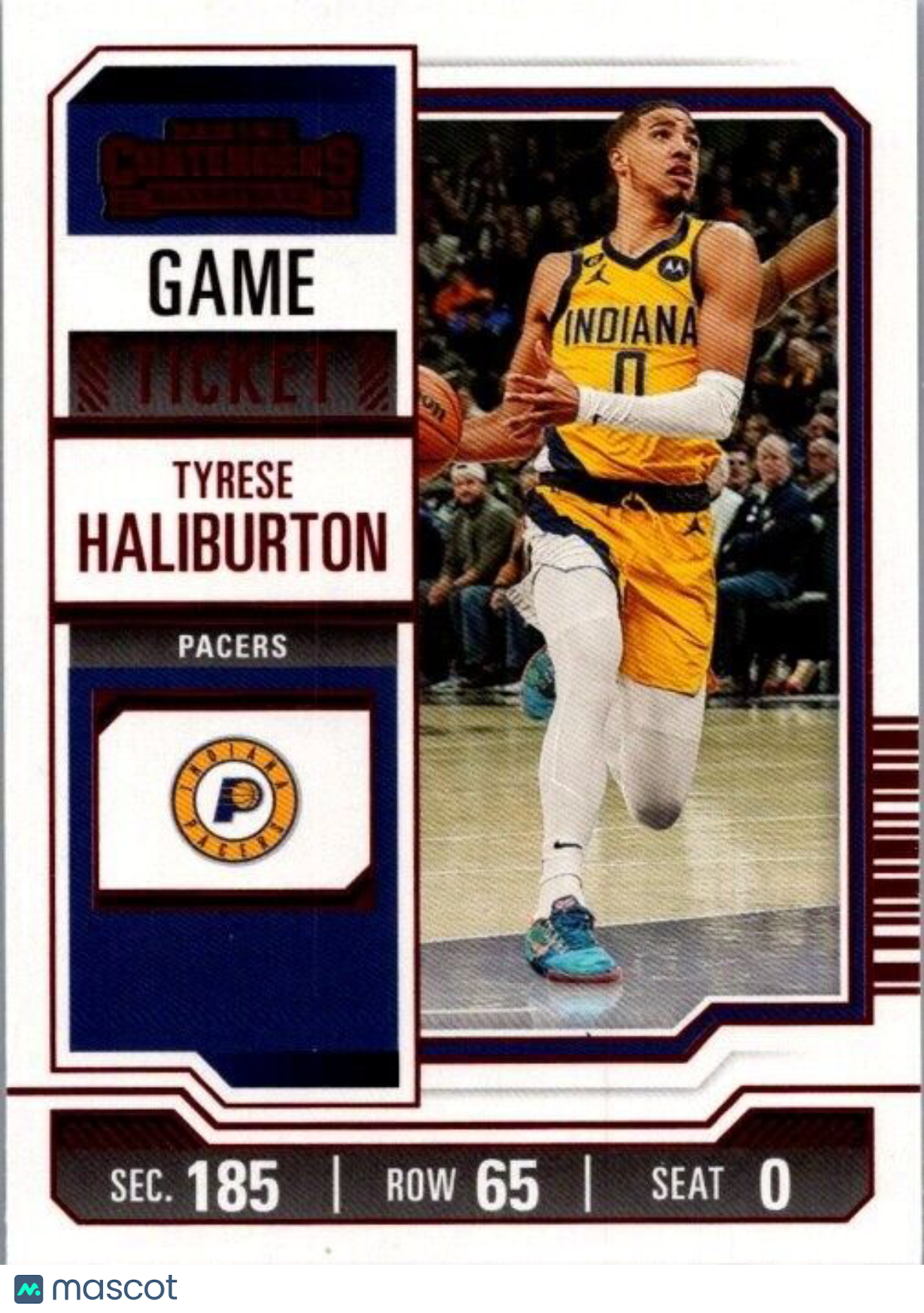 2023-24 Panini Contenders - Red Season Ticket #90 Tyrese Haliburton