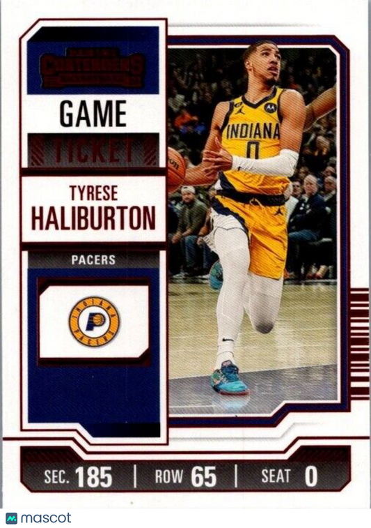 2023-24 Panini Contenders - Red Season Ticket #90 Tyrese Haliburton