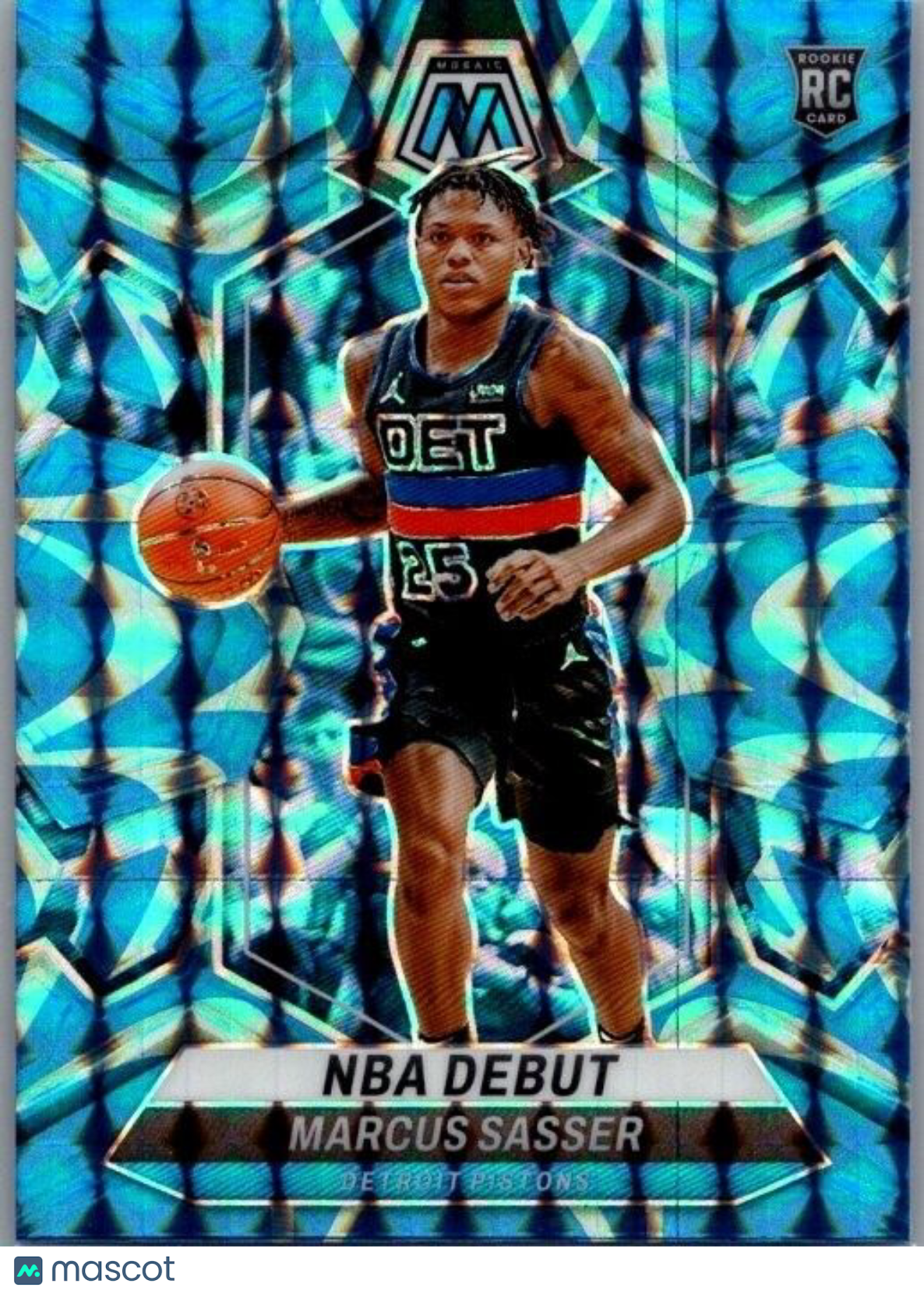 2023-24 Panini Mosaic - NBA Debut #264 Marcus Sasser (RC) Blue Reactive