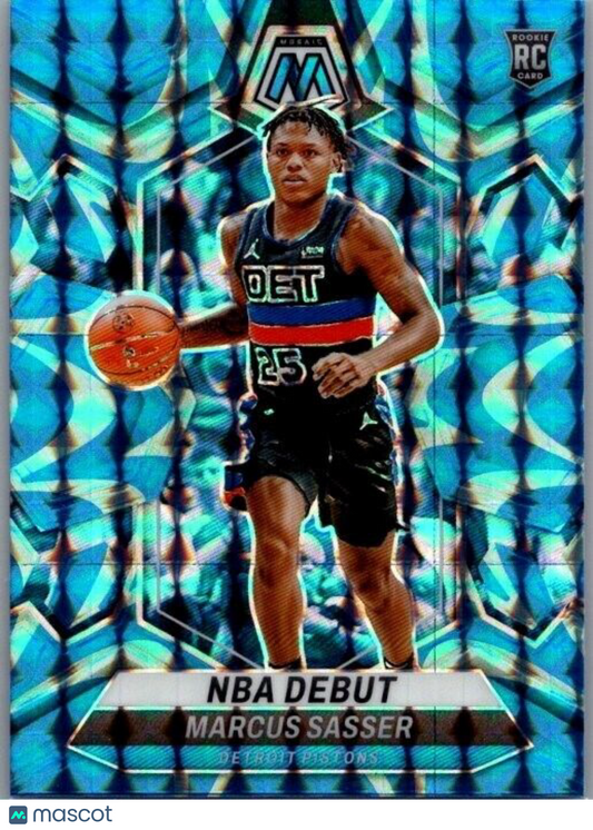 2023-24 Panini Mosaic - NBA Debut #264 Marcus Sasser (RC) Blue Reactive