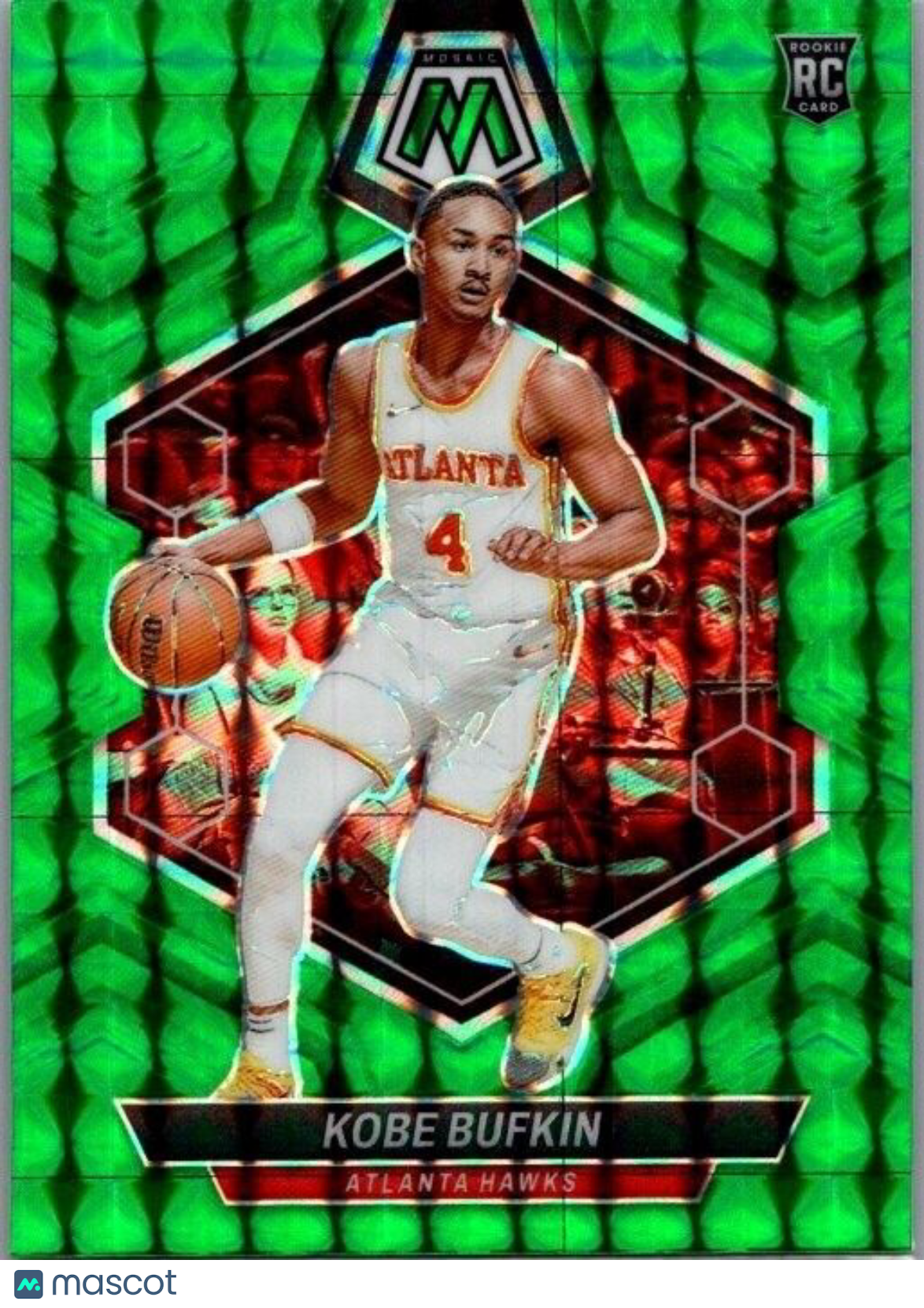 2023-24 Panini Mosaic - Green Mosaic Prizm #201 Kobe Bufkin (RC) Rookie