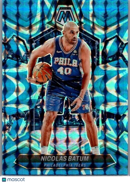 2023-24 Panini Mosaic - #197 Nicolas Batum Blue Reactive