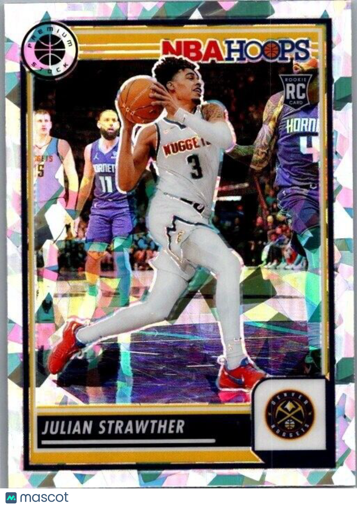 2023-24 Panini NBA Hoops Premium Stock #213 Julian Strawther (RC) Ice