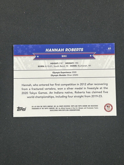 2024 Topps Chrome Olympics Green #41 Hannah Roberts /199