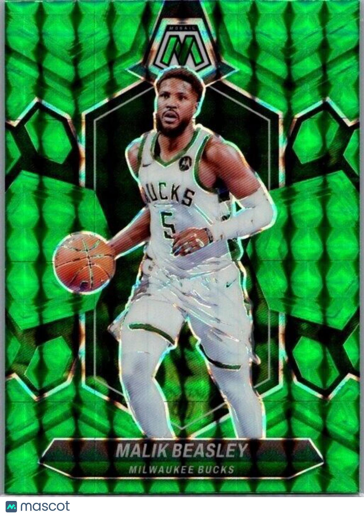 2023-24 Panini Mosaic - Green Mosaic Prizm #40 Malik Beasley