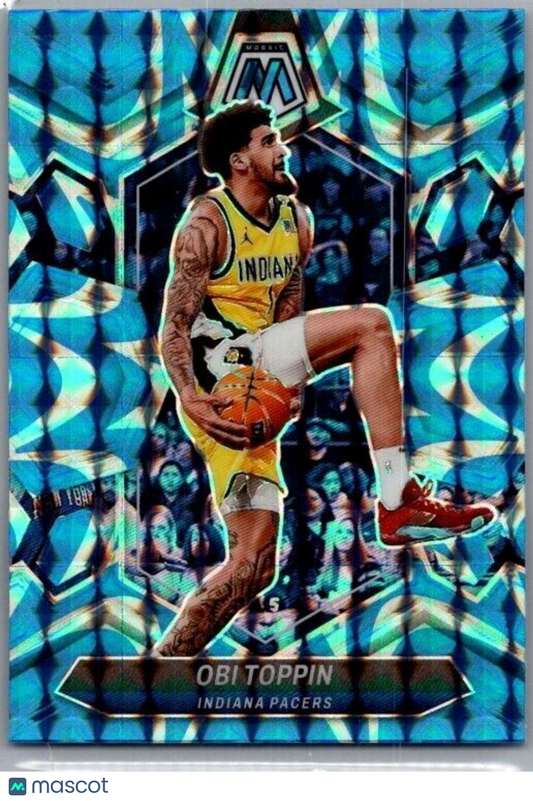 2023-24 Panini Mosaic - Reactive Blue Mosaic Prizm #144 Obi Toppin