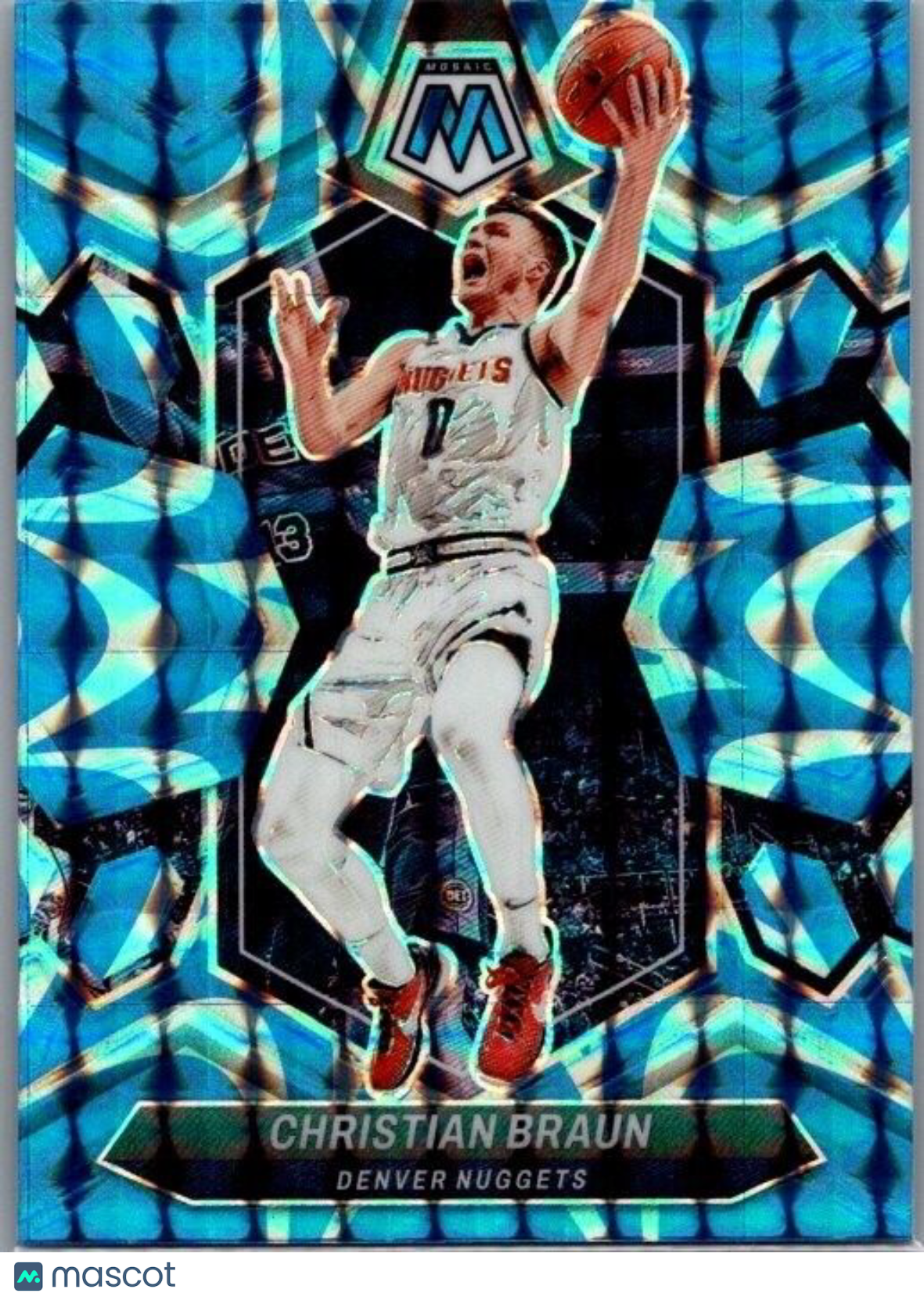 2023-24 Panini Mosaic - Reactive Blue Mosaic Prizm #168 Christian Braun