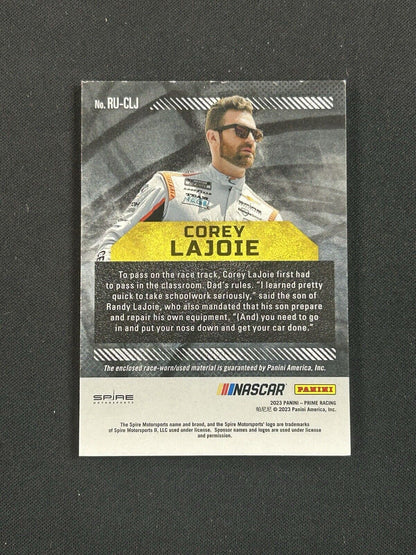 2023 Panini Prime Racing Race Used Sheet Metal Corey Lajoie /99