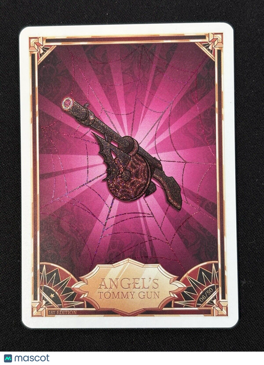 Hazbin Hotel 1st Edition Trading Card Angel's Tommy Gun 06/50 PREMIUM FOIL