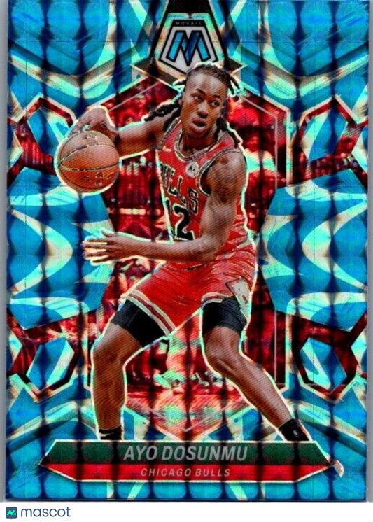 2023-24 Panini Mosaic - Reactive Blue Mosaic Prizm #68 Ayo Dosunmu