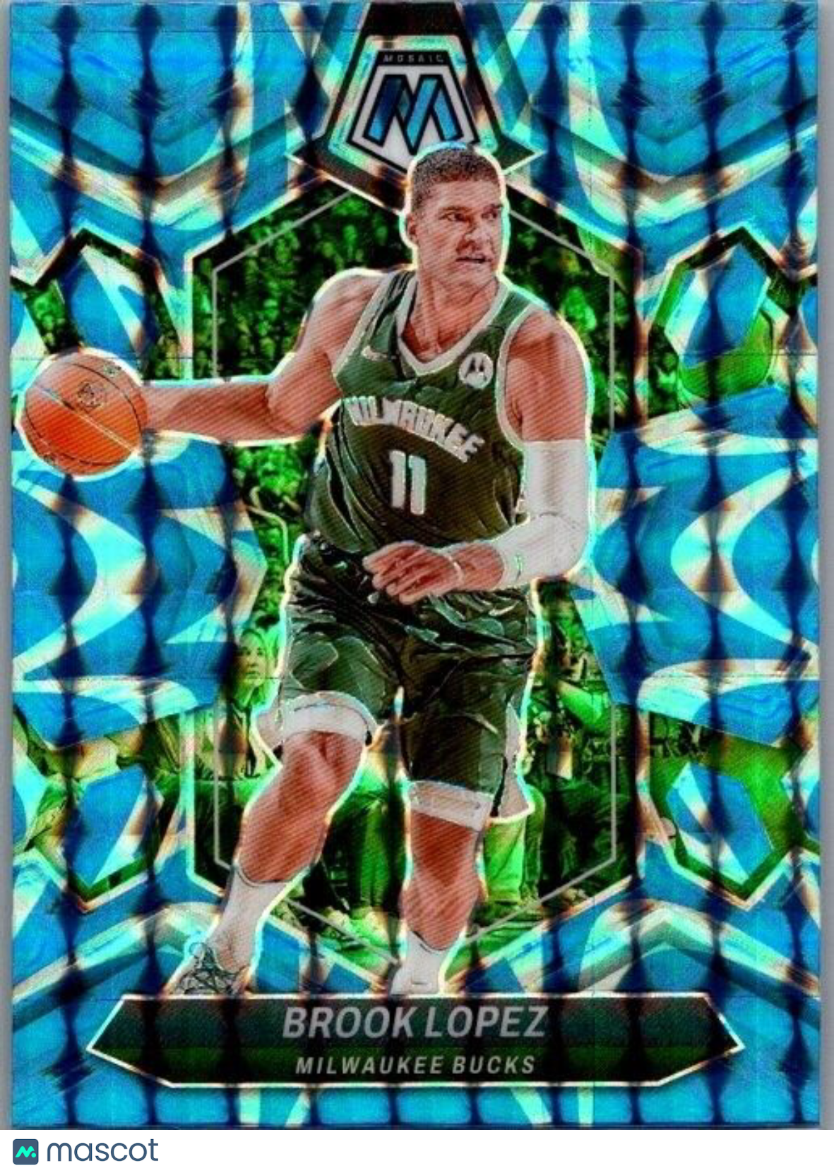 2023-24 Panini Mosaic - Reactive Blue Mosaic Prizm #112 Brook Lopez