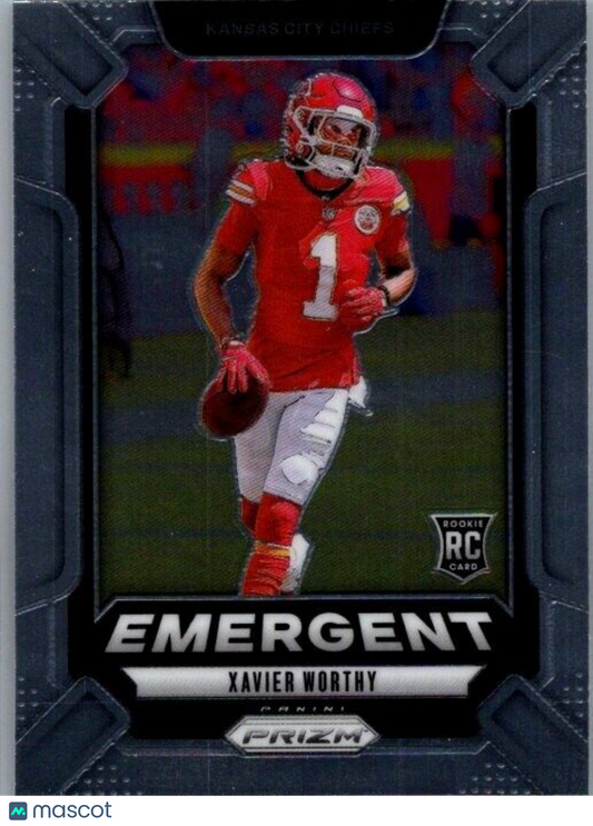 2024 Panini Prizm - #7 Xavier Worthy Emergent Rookie (RC)