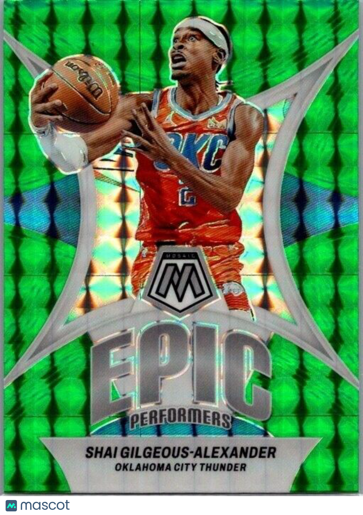 2023-24 Panini Mosaic - Epic Performers #1 Shai Gilgeous-Alexander Green Mosaic