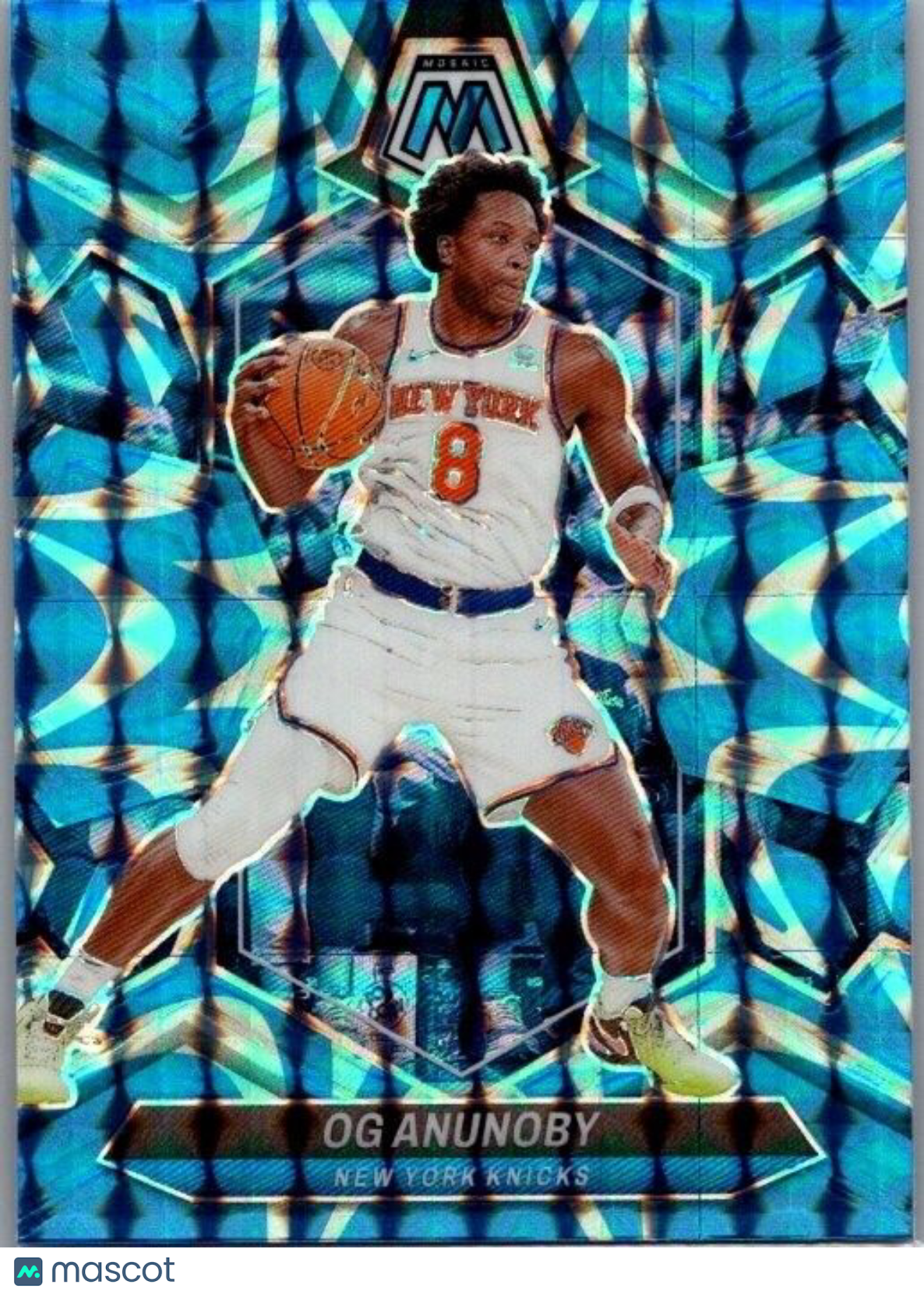 2023-24 Panini Mosaic - #135 OG Anunoby Blue Reactive